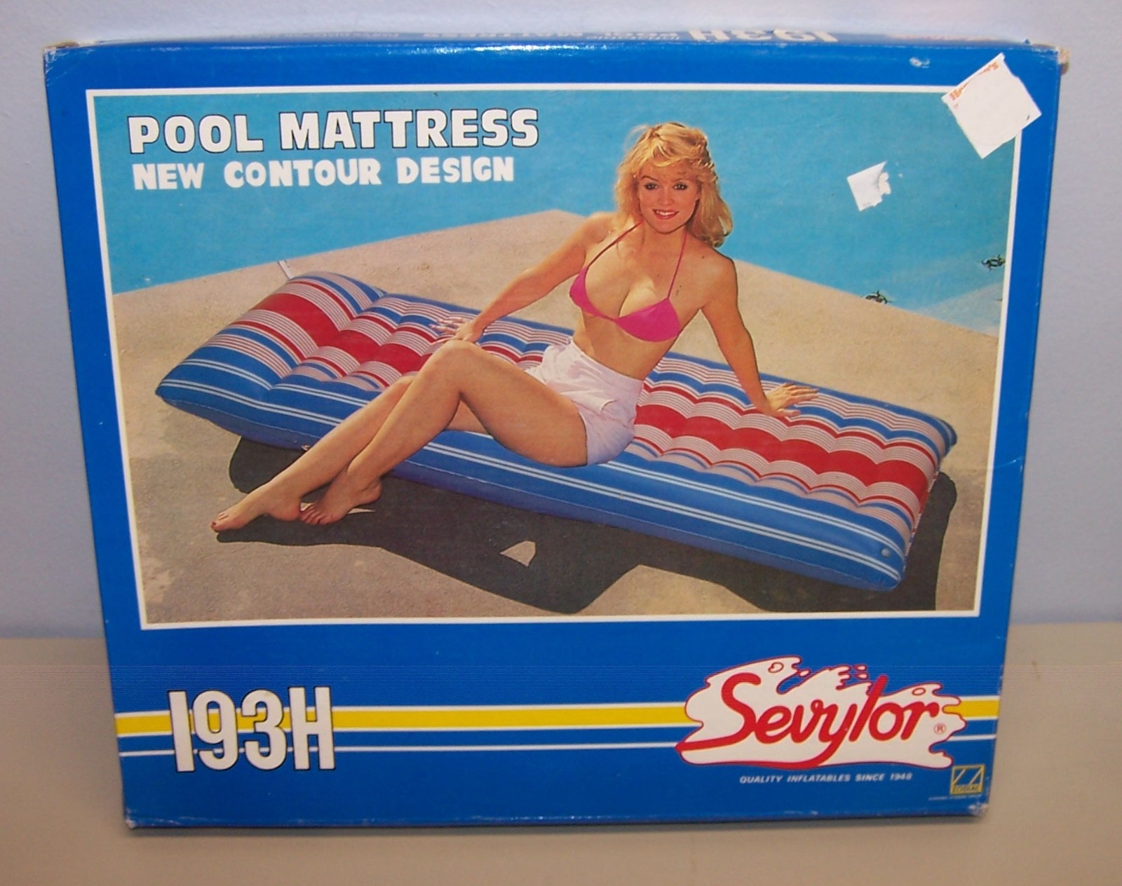Vintage NEW Sevylor Inflatable French Mattress Pool Float 75