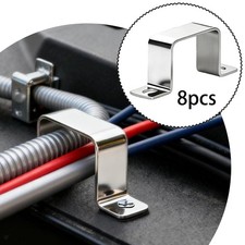 8x Square Tube Strap Clamp Deck Fence Post Tie Silver Square Pipe Clamp