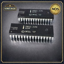 Intel P8021 2130 Microcontroller DIP-40 ©1977 Vintage MCS-48 Series P8021 8144