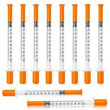 100 Pack 1ml Disposable Syringe, 31G 1cc 5/16 Inch 8mm  Lab Supplies