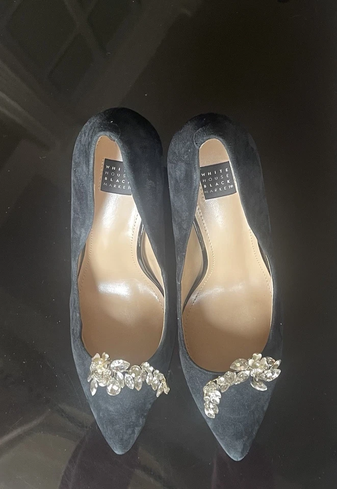 BOMBAS DE GAMUZA WHITE HOUSE BLACK MARKET HOPE TALLA 8 Foto 4 de 4