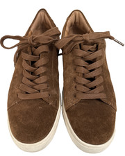Frye Ivy Low Lace Women's Sneakers 9M Brown Leather Suede Casual Tie 3471170-WOD
