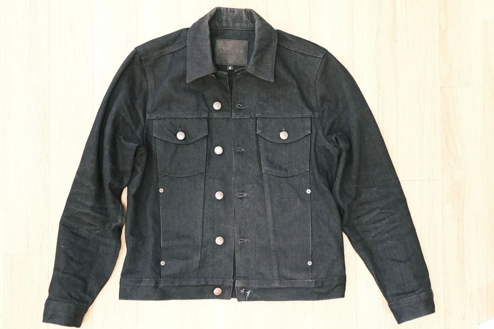 Freenote Cloth Classic Denim Jacket 17oz Black Slub Japanese Selvedge Trucker M - product detail image 1