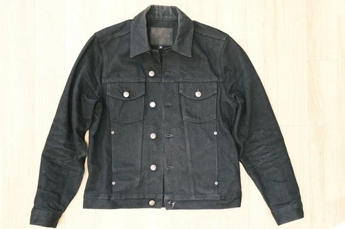 Freenote Cloth Classic Denim Jacket 17oz Black Slub Japanese Selvedge Trucker M video thumbnail