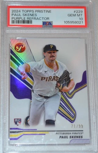2024 Topps Pristine #229 Paul Skenes PSA 10 Purple Refractor /99
