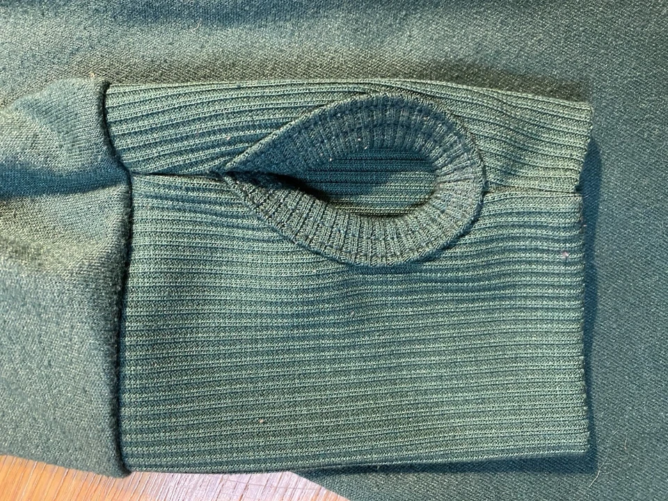 Cabela's Women’s Thermal Base Layer "Underwear" Shirt 1/4 Zip Green XL Vintage - Image 3 of 4