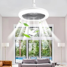 LED Ceiling Fan with Lights 30W Remote Timing 3 Color Dimmable 3 Speed Home Room