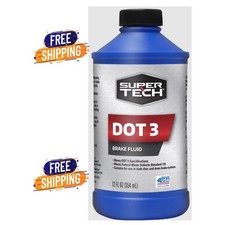 Super Tech DOT 3 Brake Fluid, 12oz Genuine Bottle Free Ship