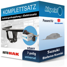 AUTO HAK Anhängekupplung starr und E-Satz 7polig für Suzuki Baleno Kombi 96-02