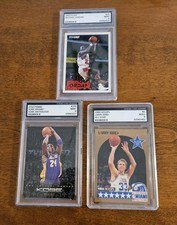 3 CARD GRADED 9 BASKETBALL HOF-GOAT LOT KOBE BRYANT MICHAEL JORDAN LARRY BIRD