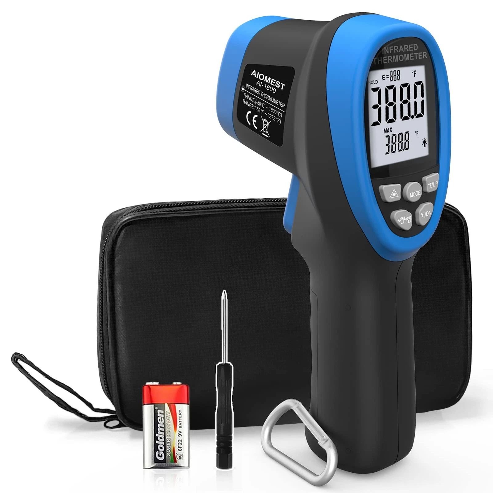 AIOMEST AI-1800 Digital 7.6 x 3.75 x 2.5 inch, AN-1800 D:S 50:1 (-58~3272°F)