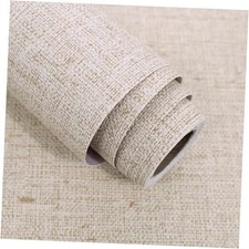 Grasscloth Peel and Stick Wallpaper Textured Contact Paper 15.7" x 118.1" Beige