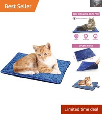 Non-Electric Self-Warming Cat Dog Bed 22x15 Cozy Comfort for Small Pets
