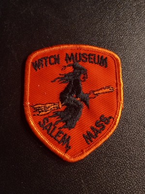 Vintage Witch Museum Salem Mass Iron On Emblem Patch   New   Halloween 
