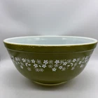 VTG Pyrex 403 Spring Blossom Green Mixing Bowl "Crazy Daisy" Nesting Bowl 2.5 QT
