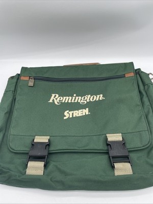 Leed s North West Shoulder Bag Messenger Portfolio Green Canvas Remington Logo