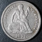 1877-CC SEATED LIBERTY DIME