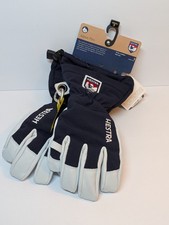 Hestra Army Leather Heli Ski 5-Finger Gloves Black Skiing Alpine Pro SIZE 5 XXS