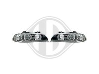 Scheinwerfersatz Angel Eyes Klarglas Schwarz FüR Bmw E39 1995-2000