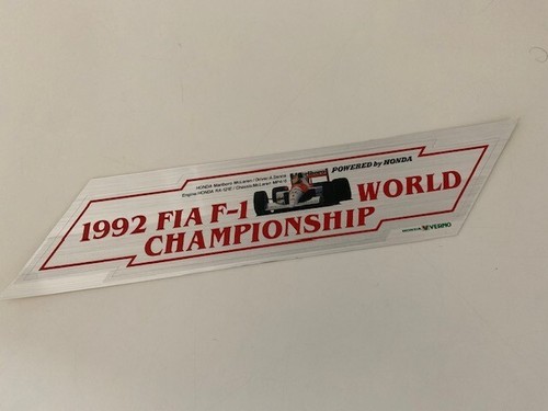 Ayrton Senna Formel 1 F1 1992 Weltmeisterschaft Honda Aufkleber Autocollant sehr guter Zustand + - Bild 2 von 5