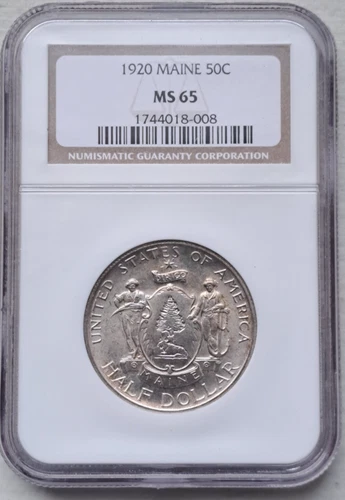 1920 - Maine 50¢ Commemorative Half Dollar - NGC MS65 - Gorgeous Gem!
