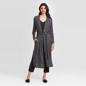 belted duster cardigan