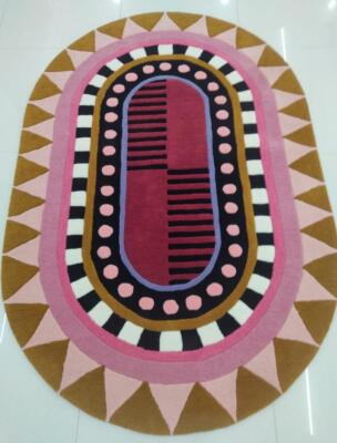 Stella Diva Oval Shape Handmade Tufted Woolen Area Rug .(READY TO SHIP)