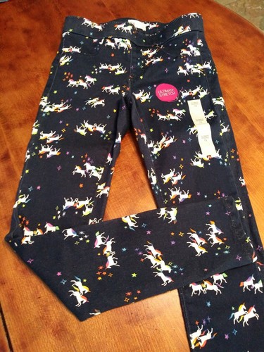 SO Girls Ultimate Jegging Unicorn Pants. Size 10 Ultimate Stretch.New. Blue - Picture 2 of 6