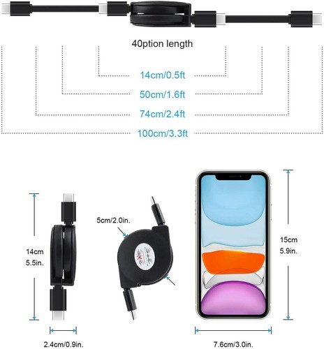 Fast Charging Multi Charger Cable All in One Cable Micro USB Type-C IOS iPhone - Picture 16 of 25