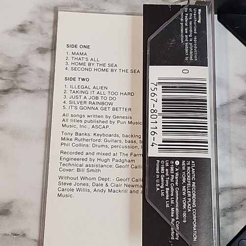 Genesis by Genesis (UK) (Cassette, 1983, Atlantic (Label)) - Picture 8 of 8