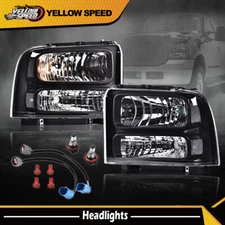 Fit For 1999-2004 Ford Super Duty F250 F350 Excursion Conversion Headlights New