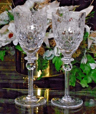 Rogaska Crystal GALLIA  Wine Glasses Set of 2 7 3/4'' Barware Yugoslavia