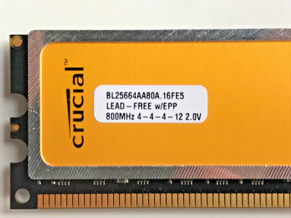 *Retro* Mémoire Ram DDR2 CRUCIAL Ballistix PC2-6400 CL 4-4-4-12 - 2GB (TESTED) - Photo 4/4