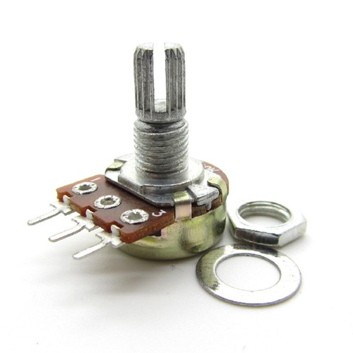10 X 20K Ohm Linear Taper Rotary Potentiometer Panel B20K Pot 15mm Shaft Round - Picture 2 of 6
