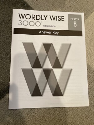 Wordly Wise 3000 Book 8 Answer Key Paperback Third Ed