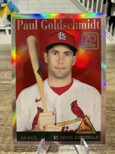 Paul Goldschmidt 2021 Topps Chrome 70 Years of Topps Refractor Cardinals 🔥🐐HOF