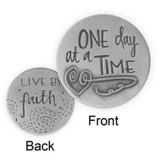 Live by Faith One Day at a Time Natures Grace Token Coin 15664