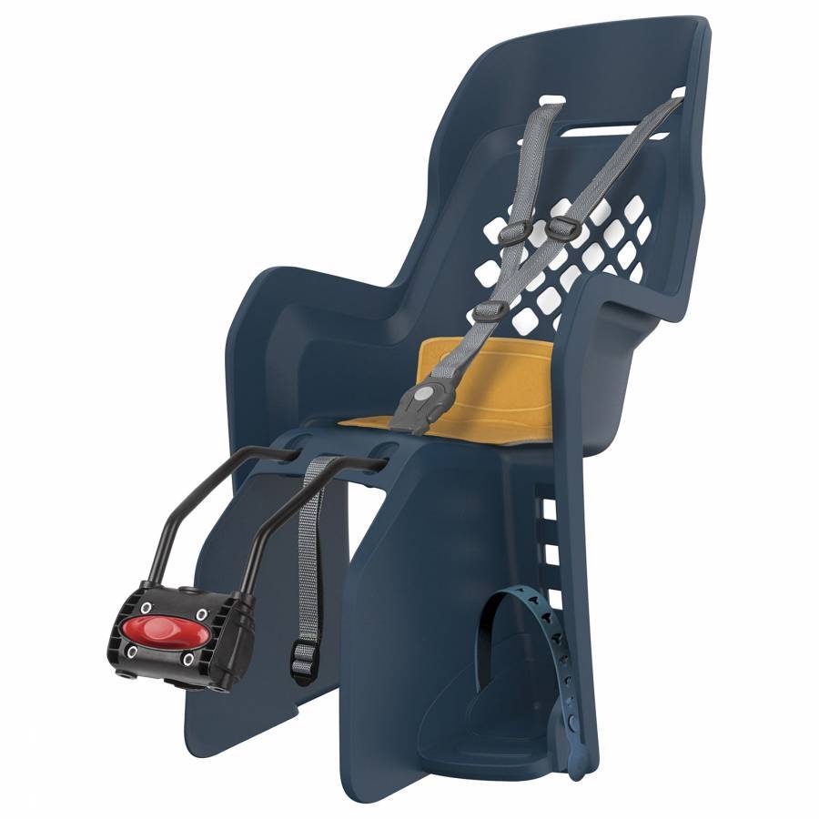 Porte-bébé arrière Polisport Joy cadre siège enfant vélo coussin jaune