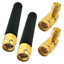 2dBi Short Wireless Antenna RP-SMA Male 2.4G 5GHz WiFi BT Network Angled Adapter