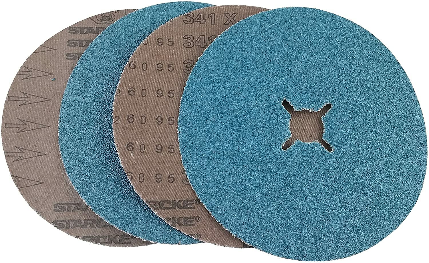 Starcke Premium 7 Inch Slotted Edger Wood Floor Sanding Discs 4 Slots 7/8" Hole