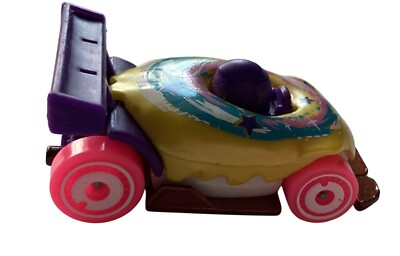 Hot Wheels Donut Drifter Toy Car With Pink Wheels & Purple Spoiler