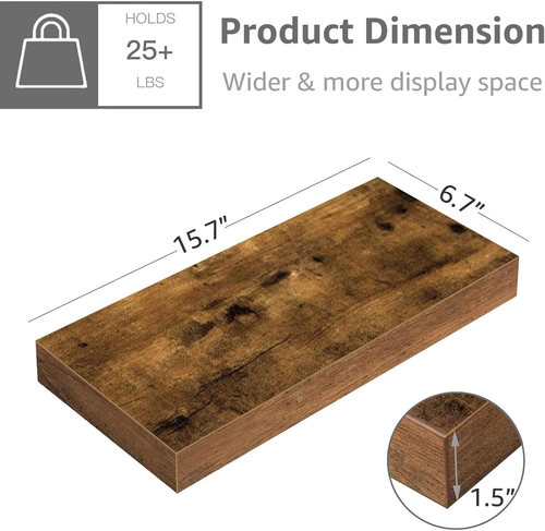 Floating Shelves for Wall Bathroom Shelf Bedroom Kitchen Living Room Farmhouse S - Picture 3 of 12