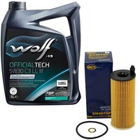 MotoröL Set 5W30 5 Liter + ÖLfilter SH 4076 P FüR BMW 1Er 120D F20 120 KW 163 PS