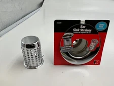 Keeney OEM K5420 Long Basket Bar Sink Strainer Stainless Steel ~ Chrome Finish