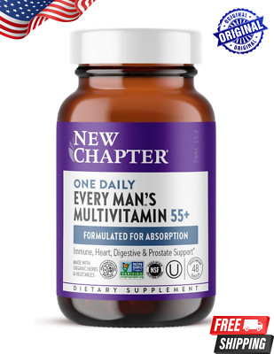New Chapter Every Man's One Daily 55+ Multivitamin Tablets - 48 Count Exp 10/26