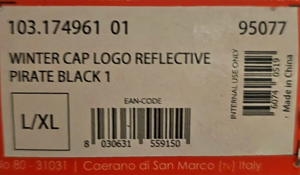 Gorro Diadora LOGO Reflectante Logo Negro Para Hombre L/XL Nuevo Con Etiquetas Foto 4 de 4