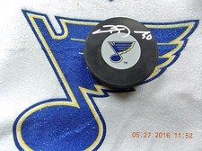 Chris Mason autographed St. Louis Blues hockey puck
