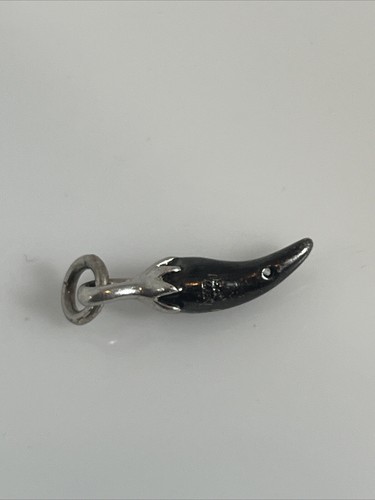 925 Sterling Silver 3D Chili Pepper cz Charm 1" 1b - Picture 3 of 5