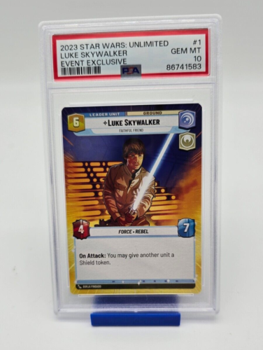 2023 Star Wars Unlimited Luke Skywalker Gen Con Promo PSA 10 Edelsteine neuwertig Hyperraum - Bild 1 von 2