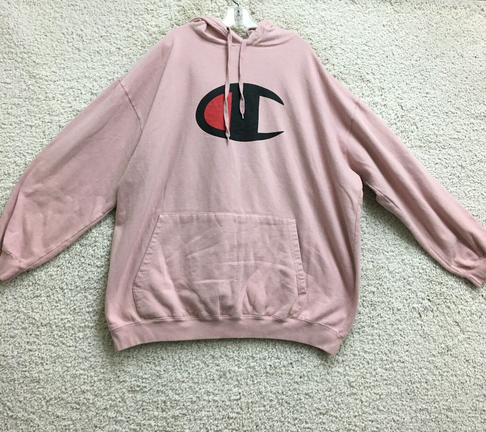 Champion Pink 4XLT Tall Men's Athletic Logo Pullover Hoodie